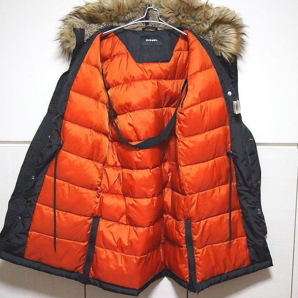 美品★DIESEL　ディーゼル　N-2B　N-3B　中綿　ミリタリー コート　黒