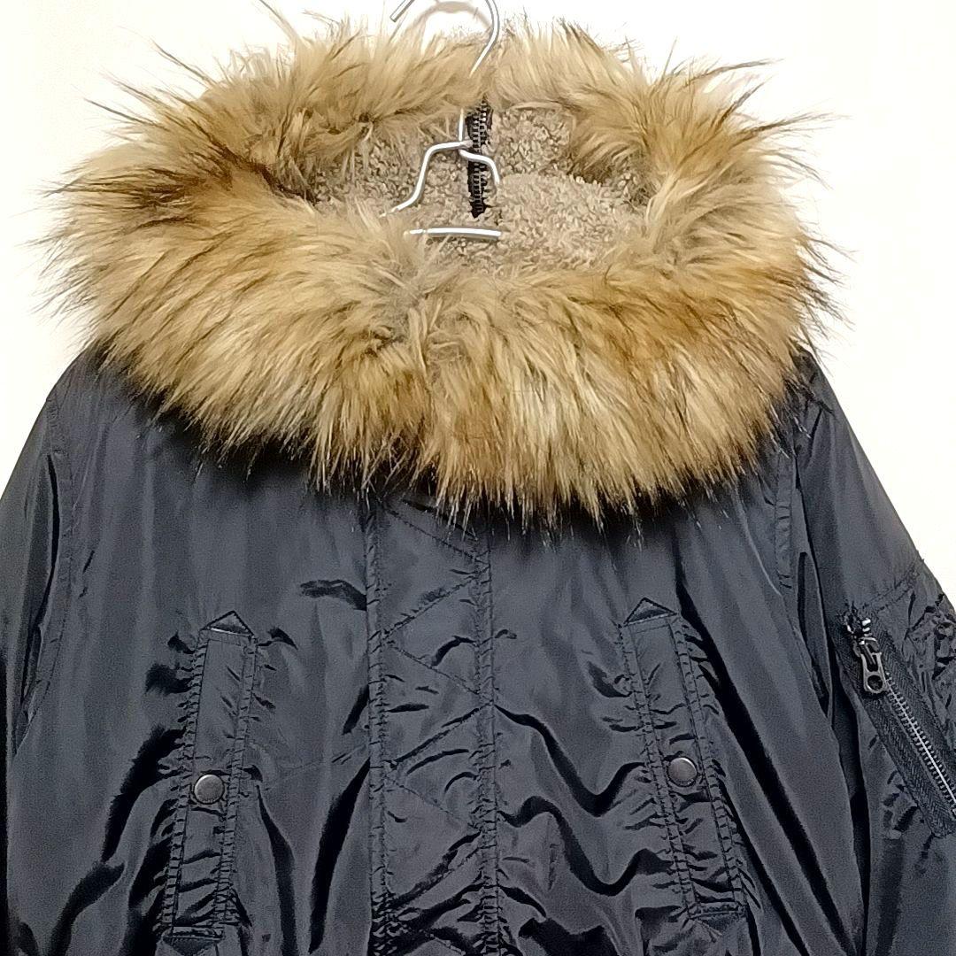 美品★DIESEL　ディーゼル　N-2B　N-3B　中綿　ミリタリー コート　黒