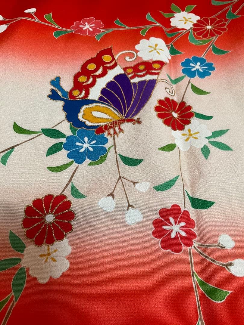 七五三　お正月　女の子　正絹　着物　長襦袢　肌着　7歳