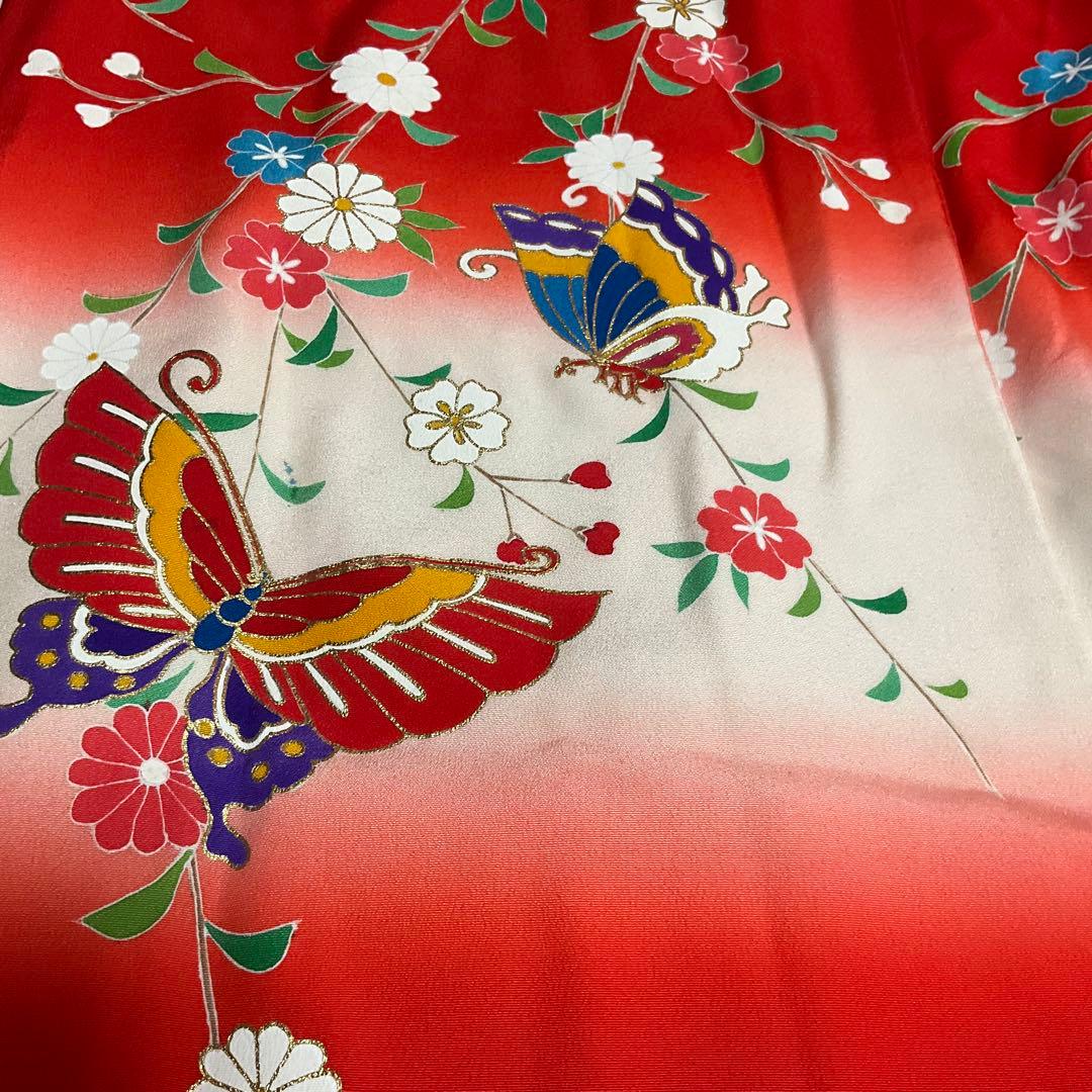 七五三　お正月　女の子　正絹　着物　長襦袢　肌着　7歳