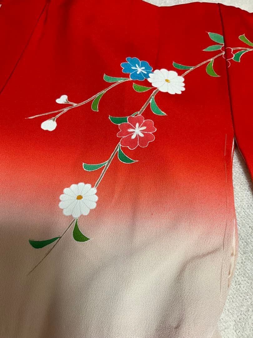 七五三　お正月　女の子　正絹　着物　長襦袢　肌着　7歳