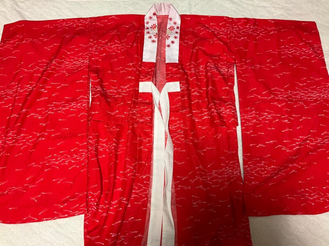 七五三　お正月　女の子　正絹　着物　長襦袢　肌着　7歳