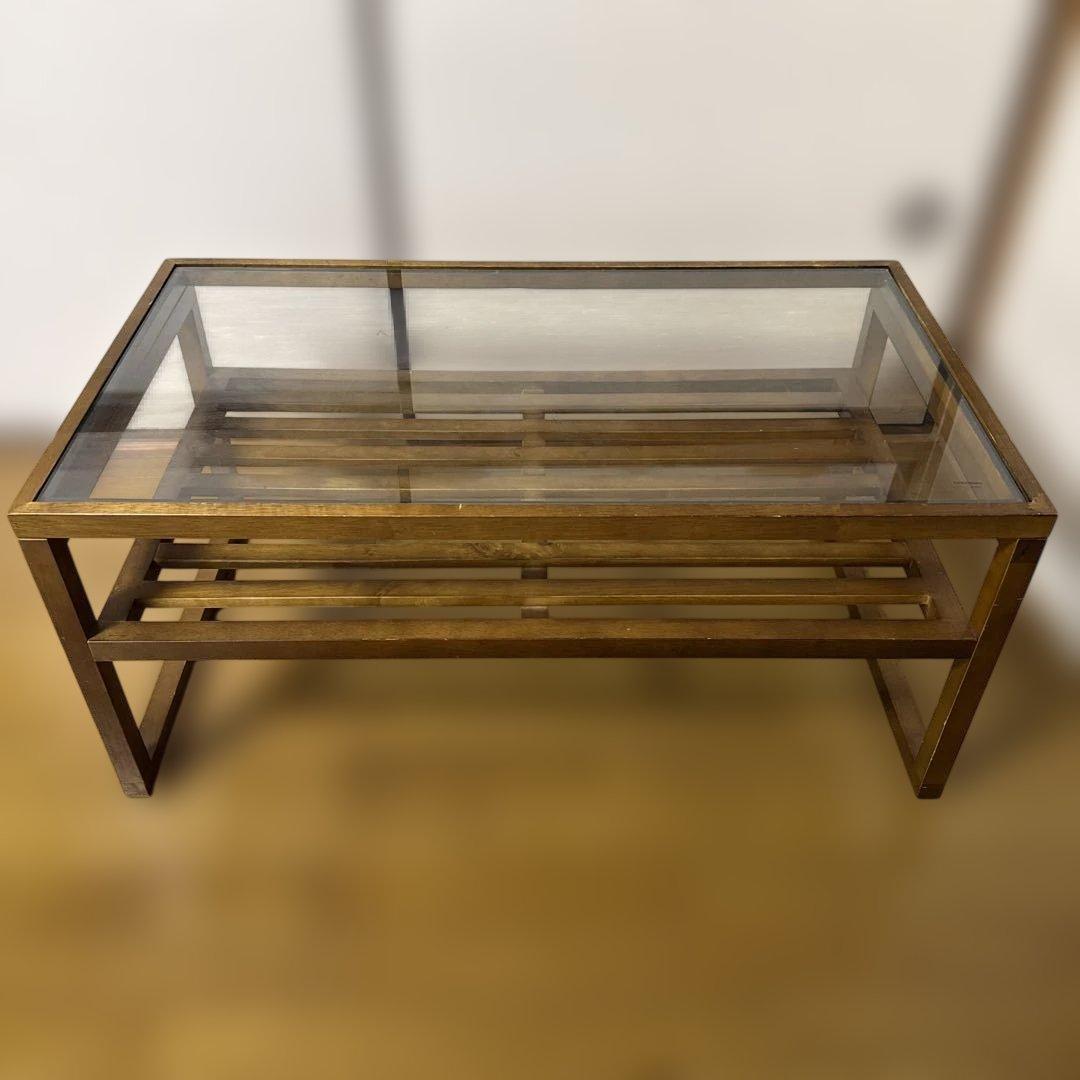 2*5様 B-COMPANYガラス天板 木製センターテーブル