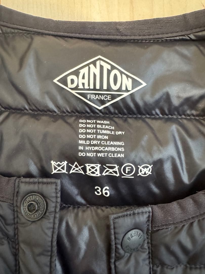 ダントン　インナーダウンジャケット　ブラック　36