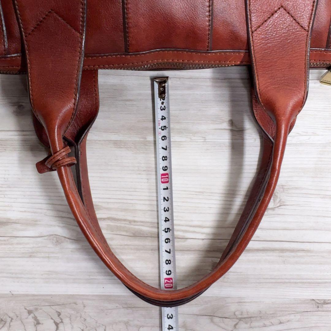 FOSSIL トートバッグ カギ アンティーク A4 ゴールド金具 クラシック