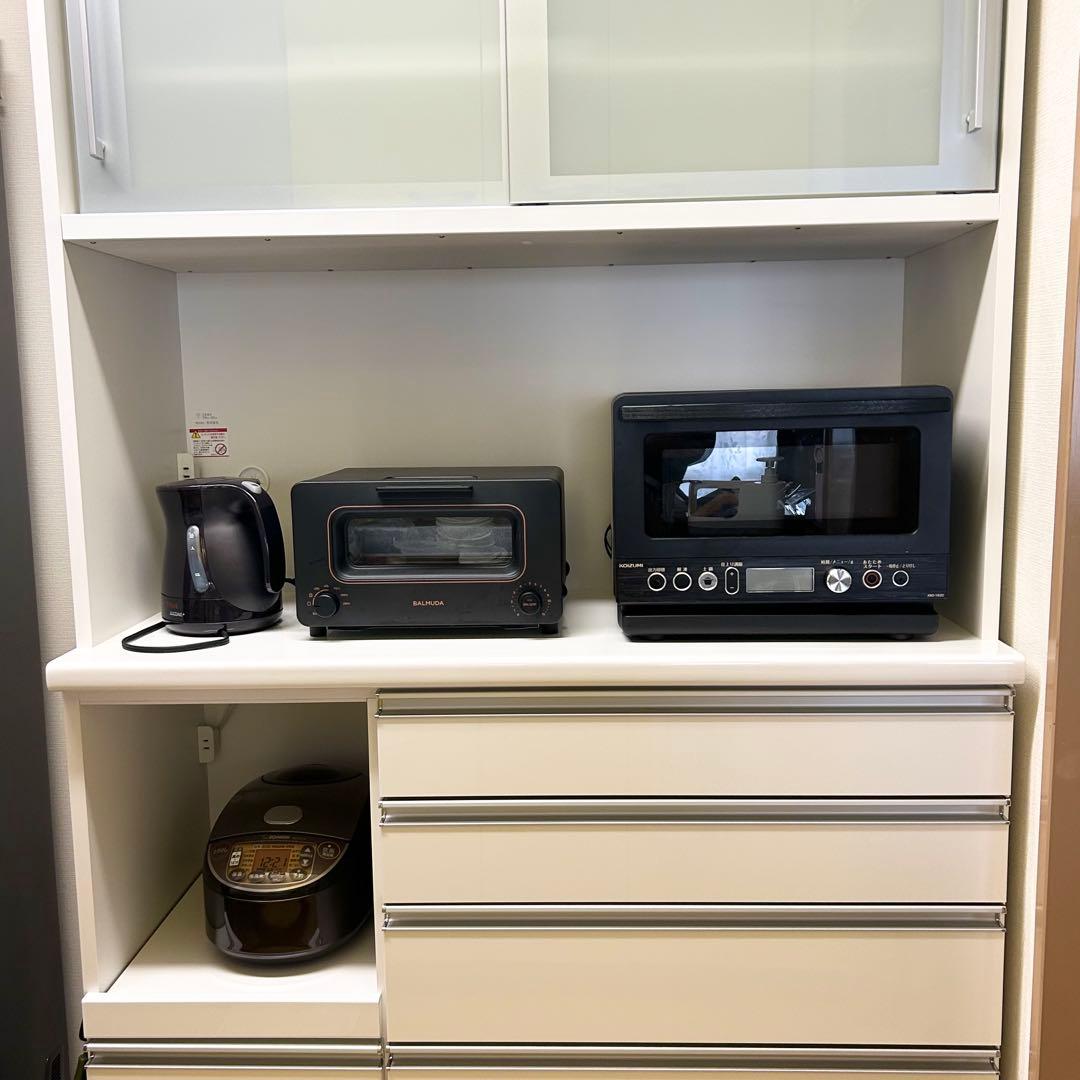 【ゆうちゃんさん専用】美品 松田家具 ホワイト食器棚 カップボード 幅117