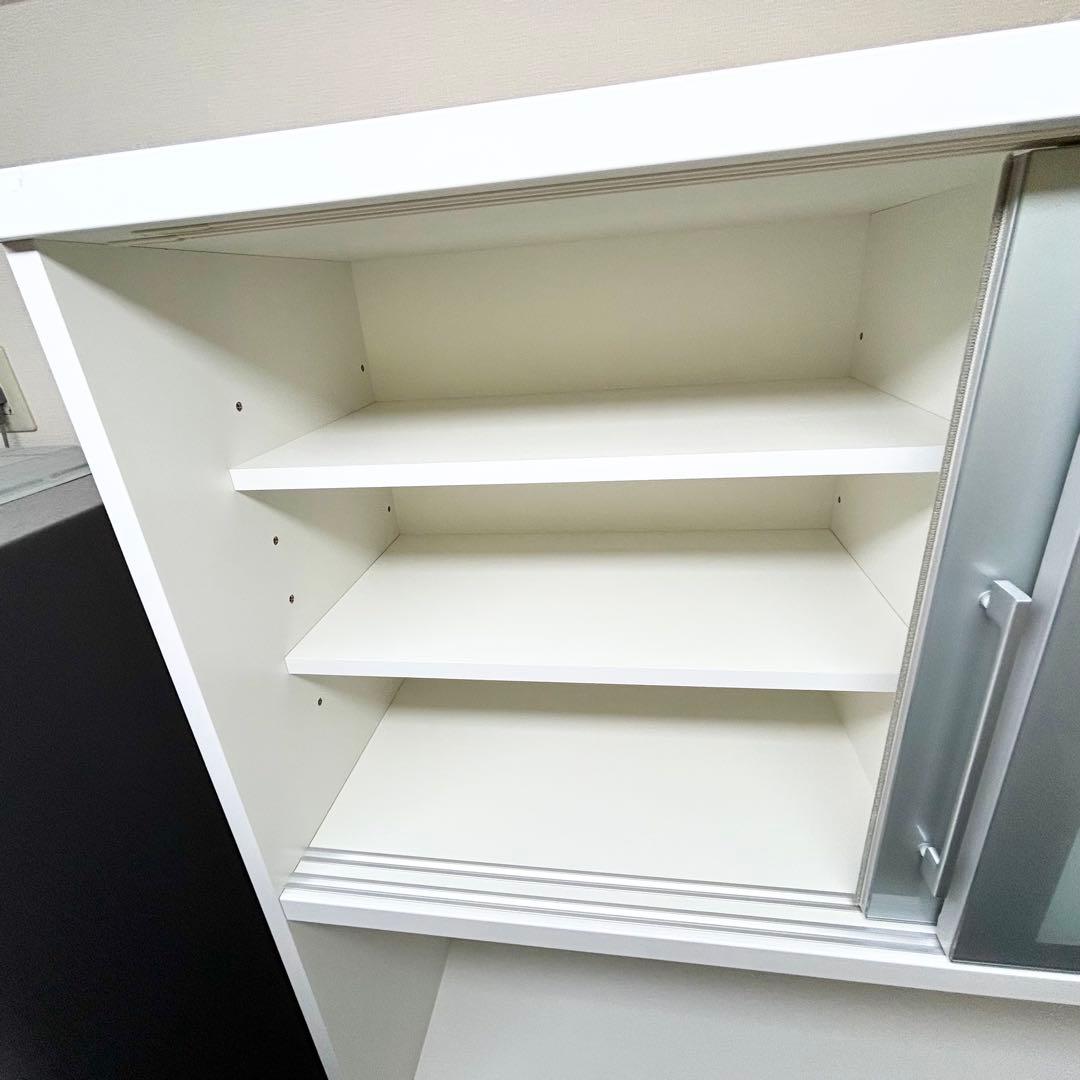 【ゆうちゃんさん専用】美品 松田家具 ホワイト食器棚 カップボード 幅117