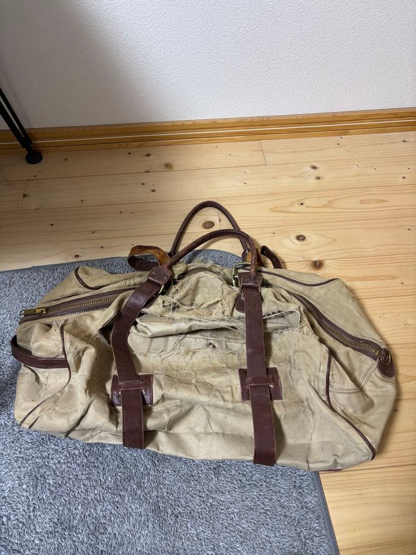 50s 60s L.L.Bean ボストンバッグ ベージュ キャンバス