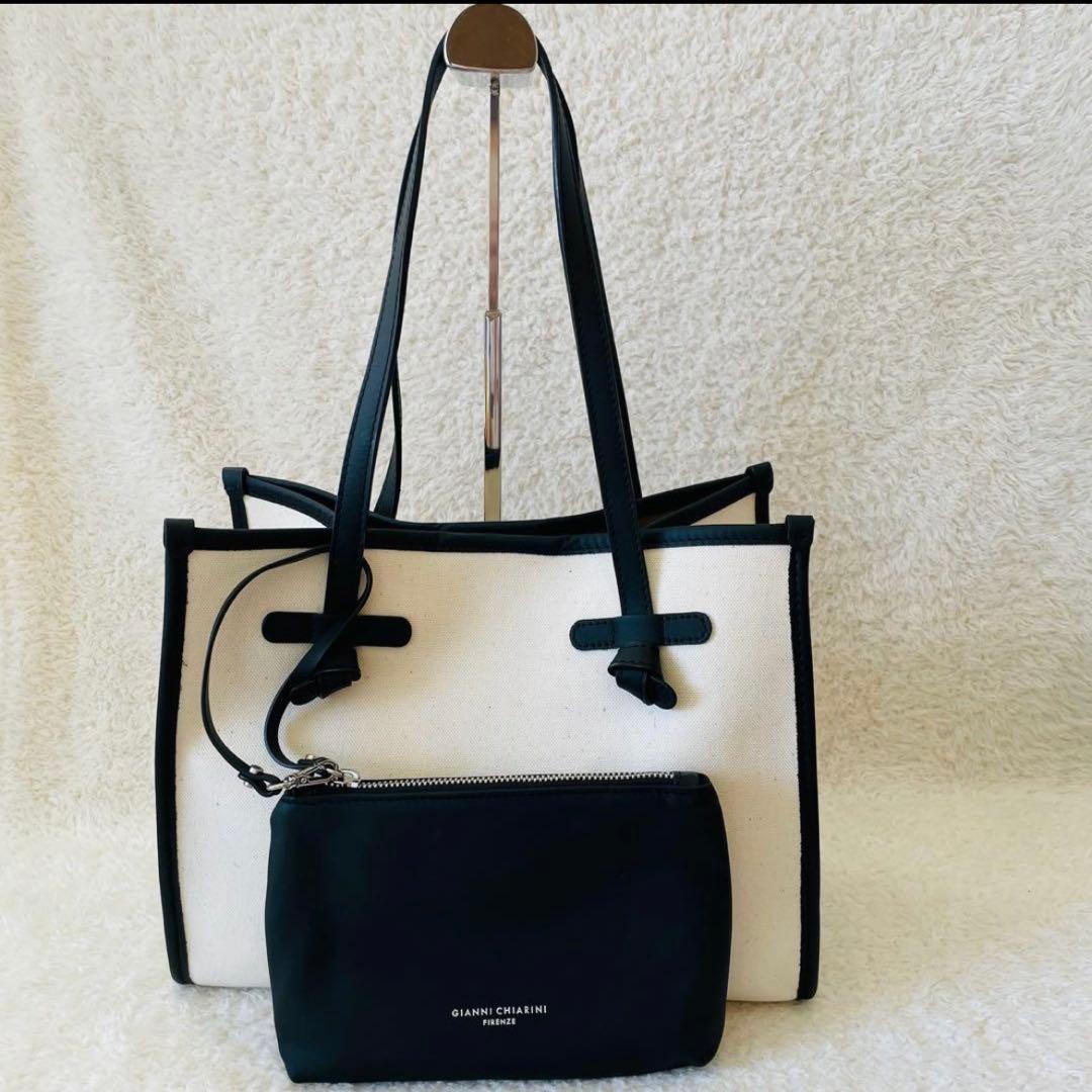 【美品】GIANNI CHIARINI トートバッグ 肩掛け マルチェッラ S