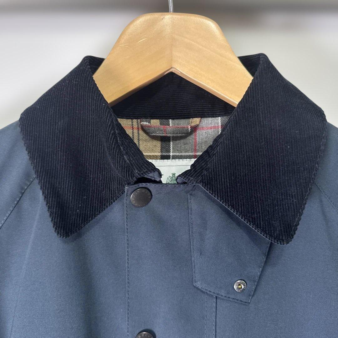 Barbour BURGHLEYネイビー ナイロントレンチコート