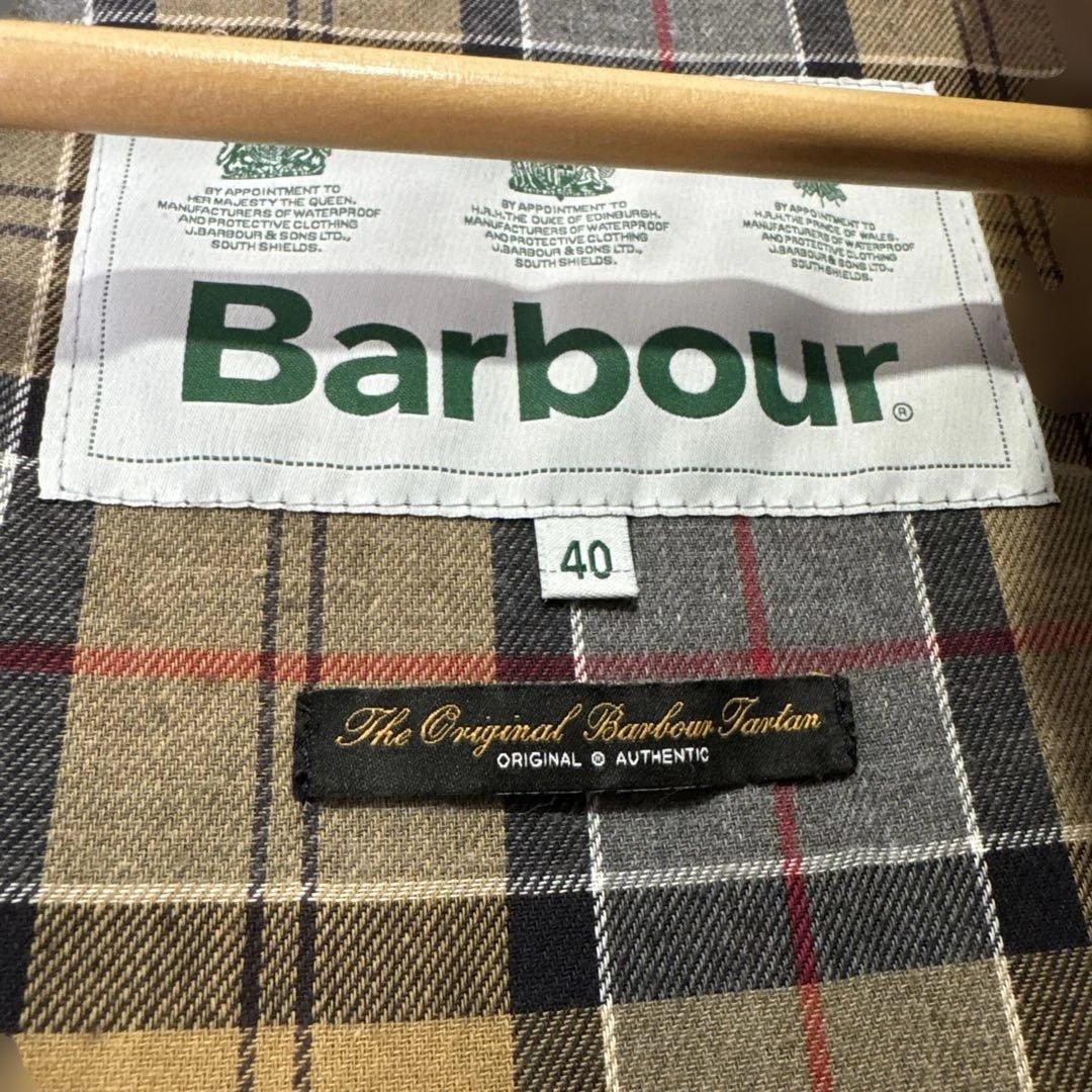 Barbour BURGHLEYネイビー ナイロントレンチコート