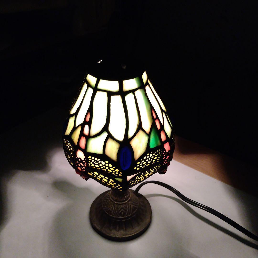 美品♪アンティーク　ステンドグラスランプ　間接照明