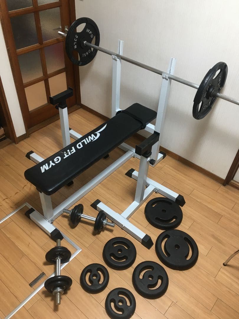 Wild Fit ワイルドフィット ベンチプレスセット77.5Kg 引き取り限定