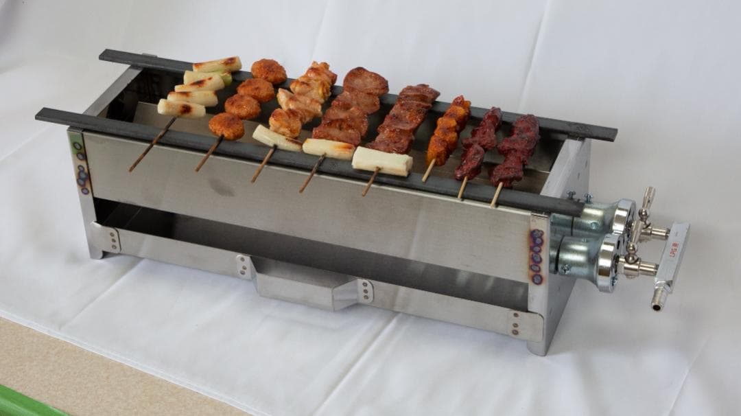 新品 値下げ5 串焼き機 焼鳥器 五平餅 LP プロパンガス 炉端焼き やきとり