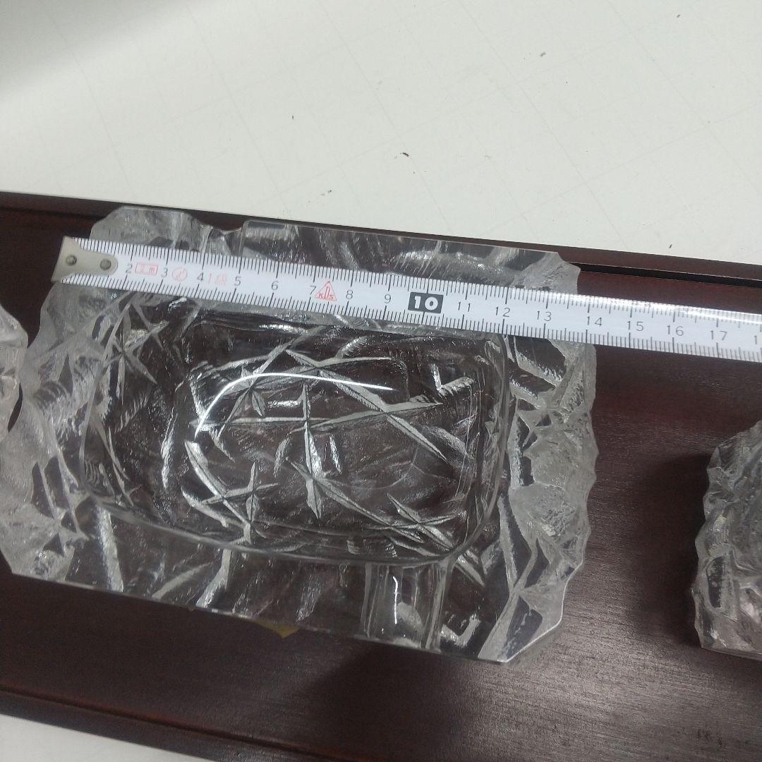 灰皿セット 応接室 クリスタルガラス ハンドメイド