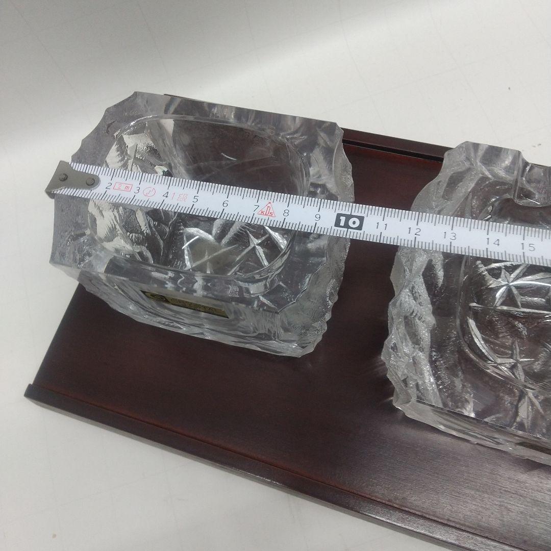 灰皿セット 応接室 クリスタルガラス ハンドメイド