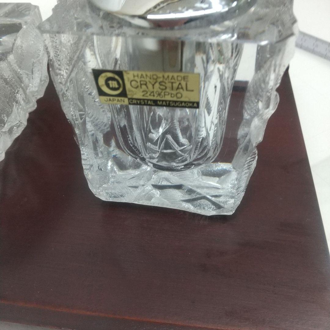 灰皿セット 応接室 クリスタルガラス ハンドメイド