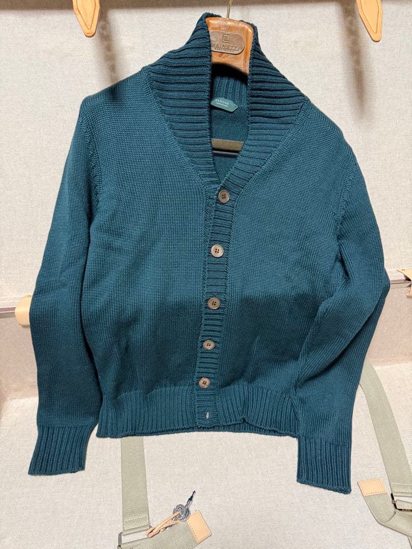 Y*H様 ZANONE 46 ショールカラーカーディガン ミドルゲージ グリーン