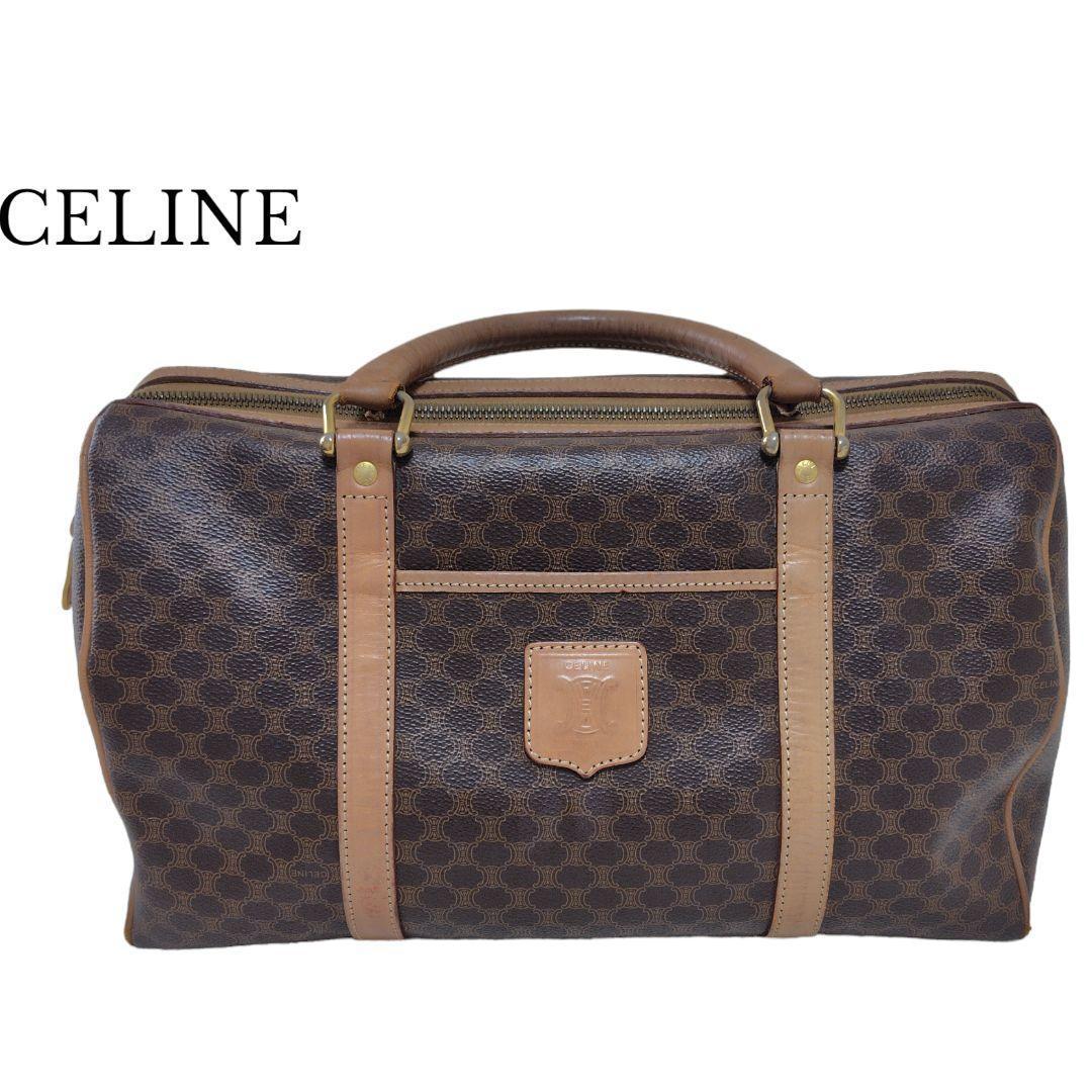 【セリーヌ】ボストンバッグ　マカダム　トリオンフ　旅行バッグ