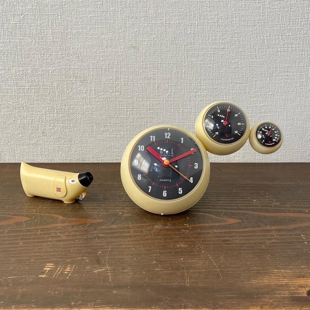 スペースエイジ ヴィンテージ 置き時計 温度計 湿度計 ミッドセンチュリー