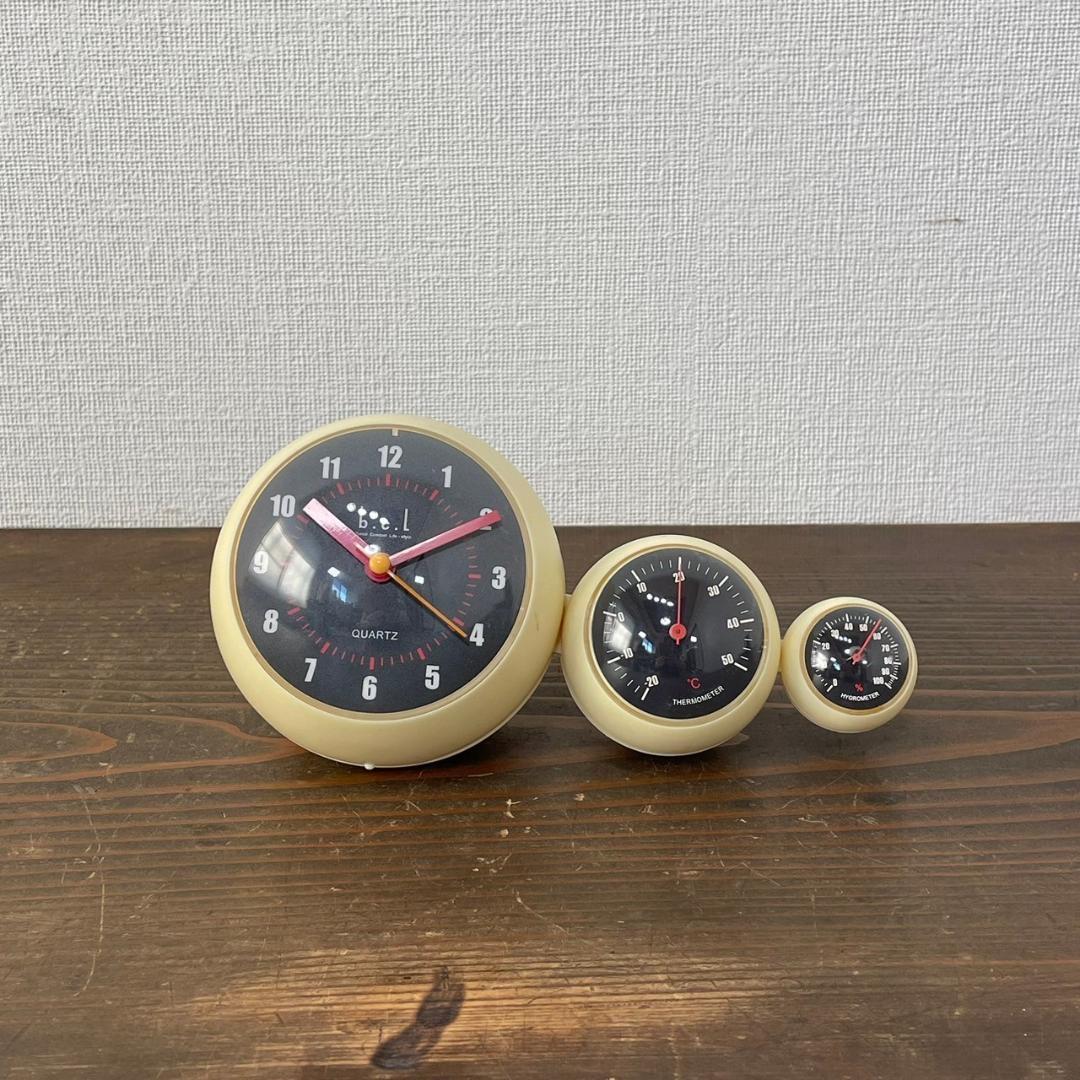 スペースエイジ ヴィンテージ 置き時計 温度計 湿度計 ミッドセンチュリー