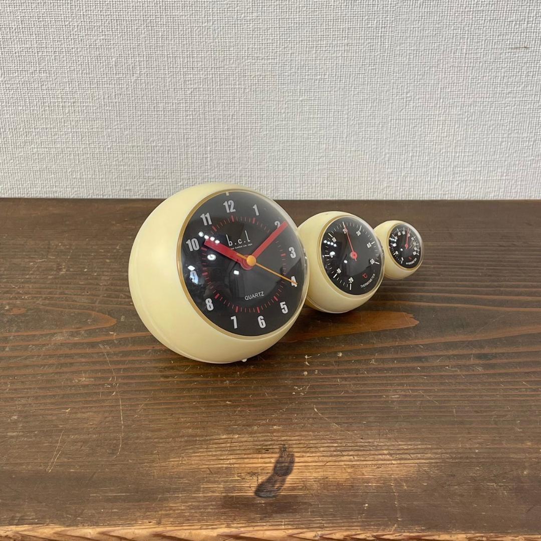 スペースエイジ ヴィンテージ 置き時計 温度計 湿度計 ミッドセンチュリー