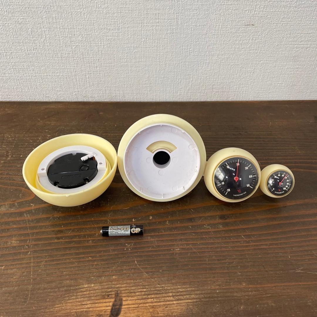 スペースエイジ ヴィンテージ 置き時計 温度計 湿度計 ミッドセンチュリー