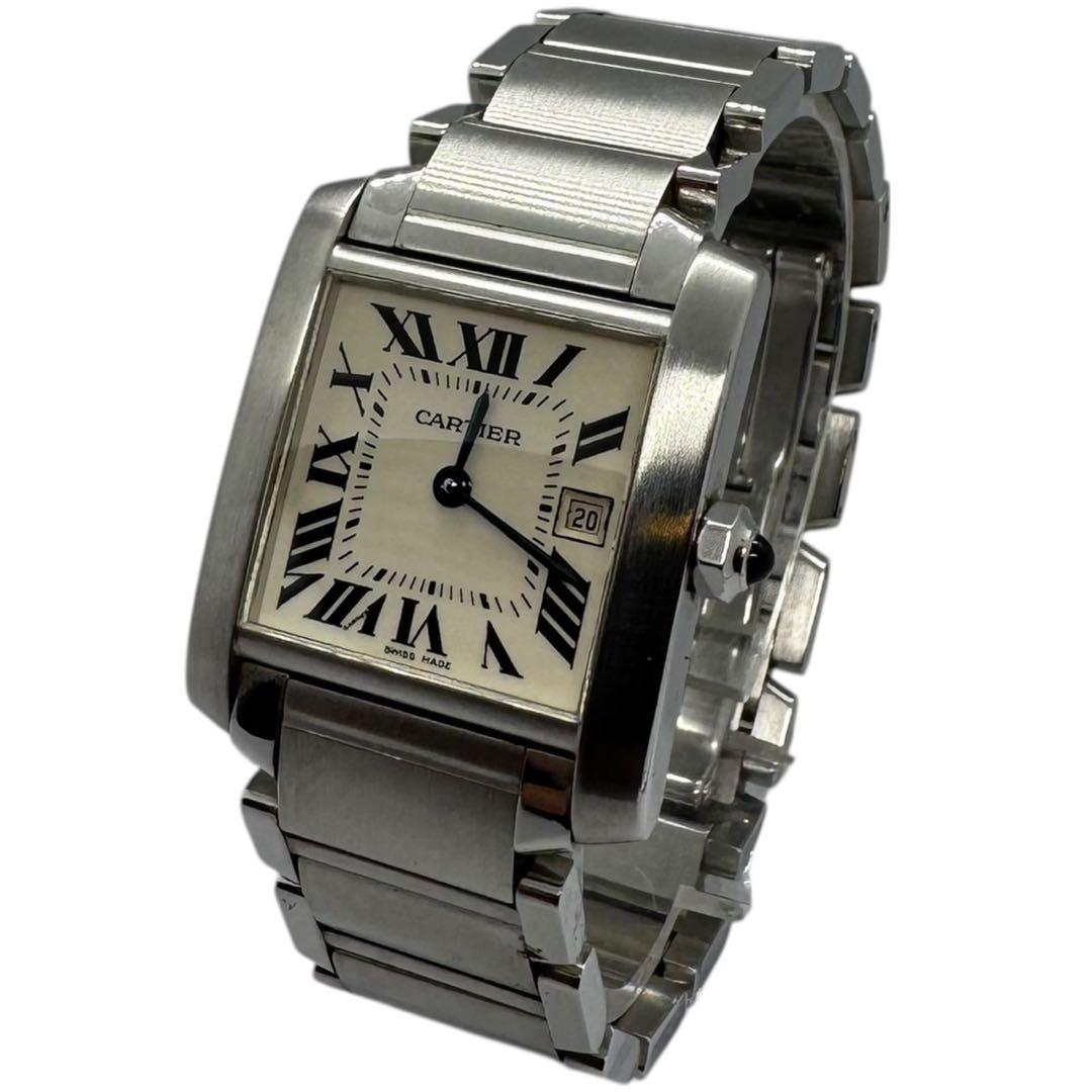 【美品】Cartier カルティエ タンクフランセーズMM 2465 アイボリー