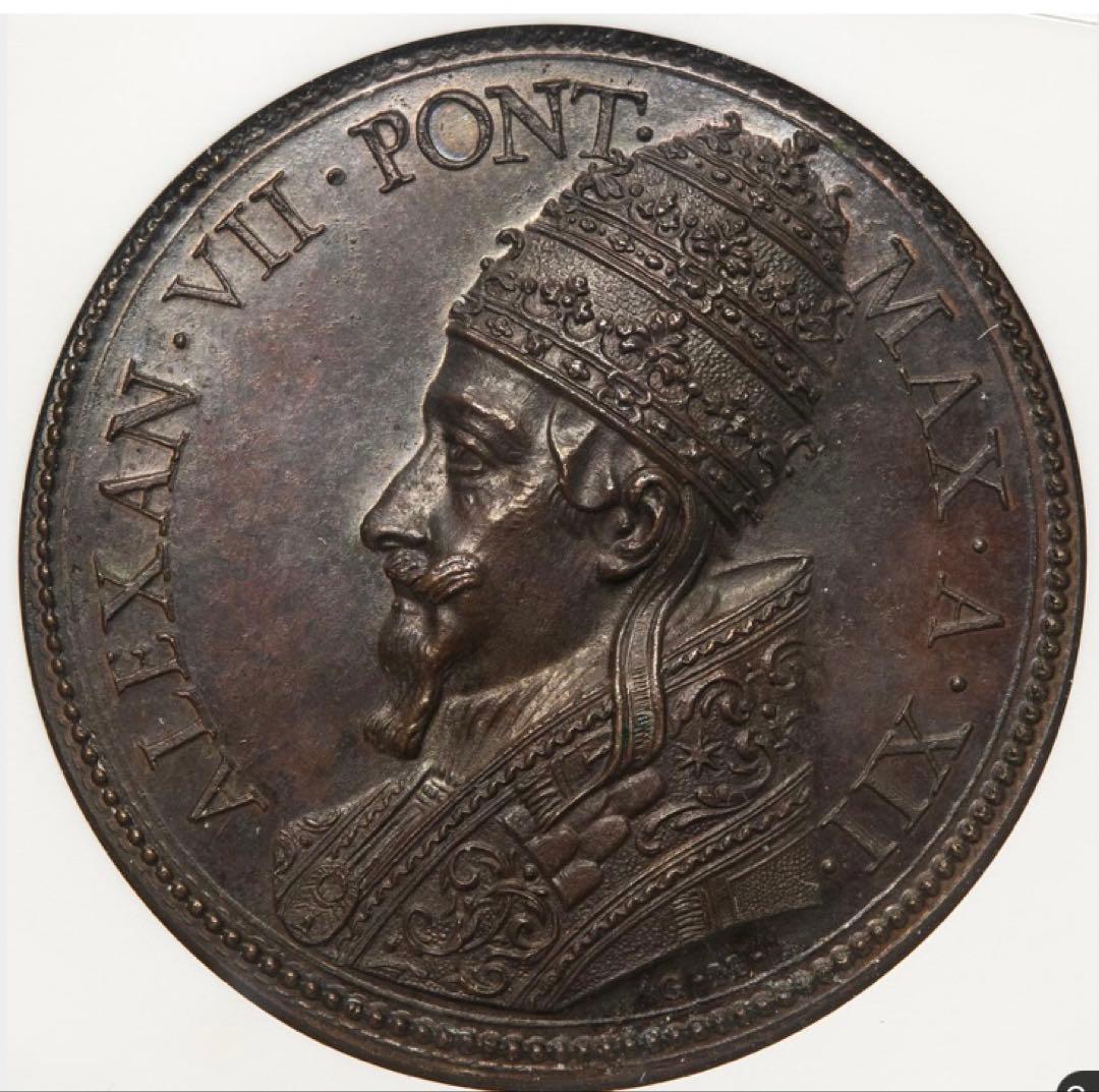 アレキサンドル7世 1666年 サン・ピエトロ広場 メダル