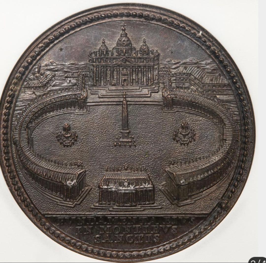 アレキサンドル7世 1666年 サン・ピエトロ広場 メダル