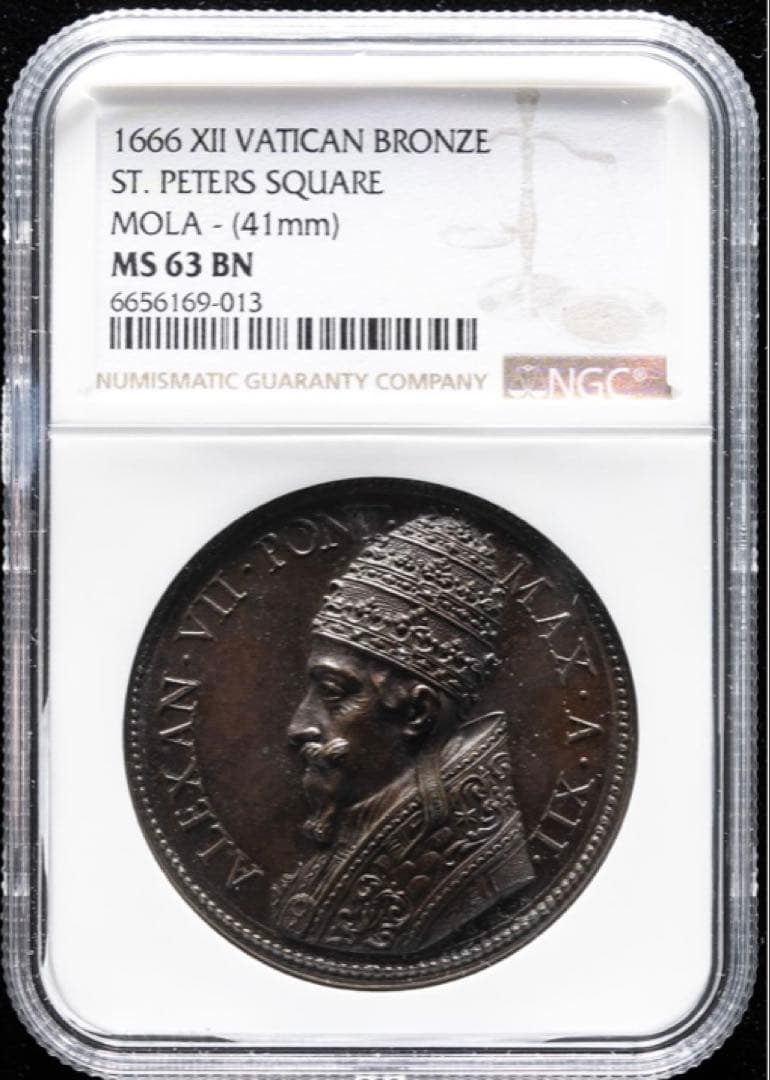 アレキサンドル7世 1666年 サン・ピエトロ広場 メダル