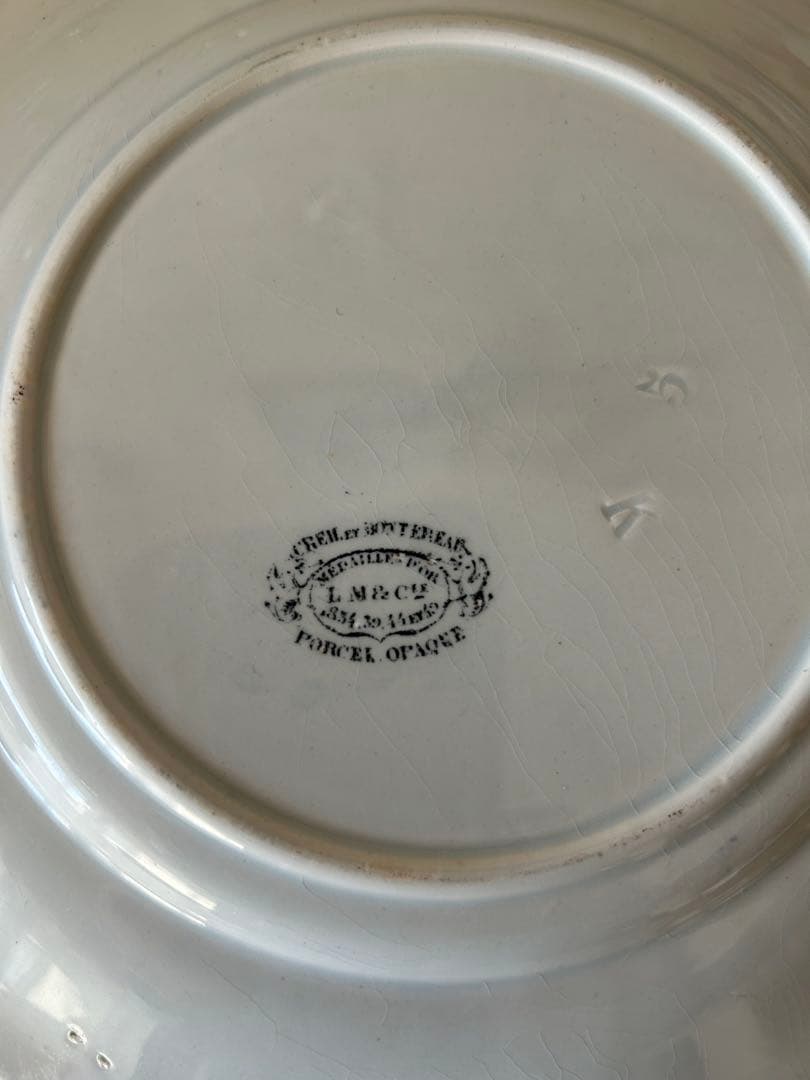 クレイユ エ モントロー　Creil et Montereau レリーフ皿