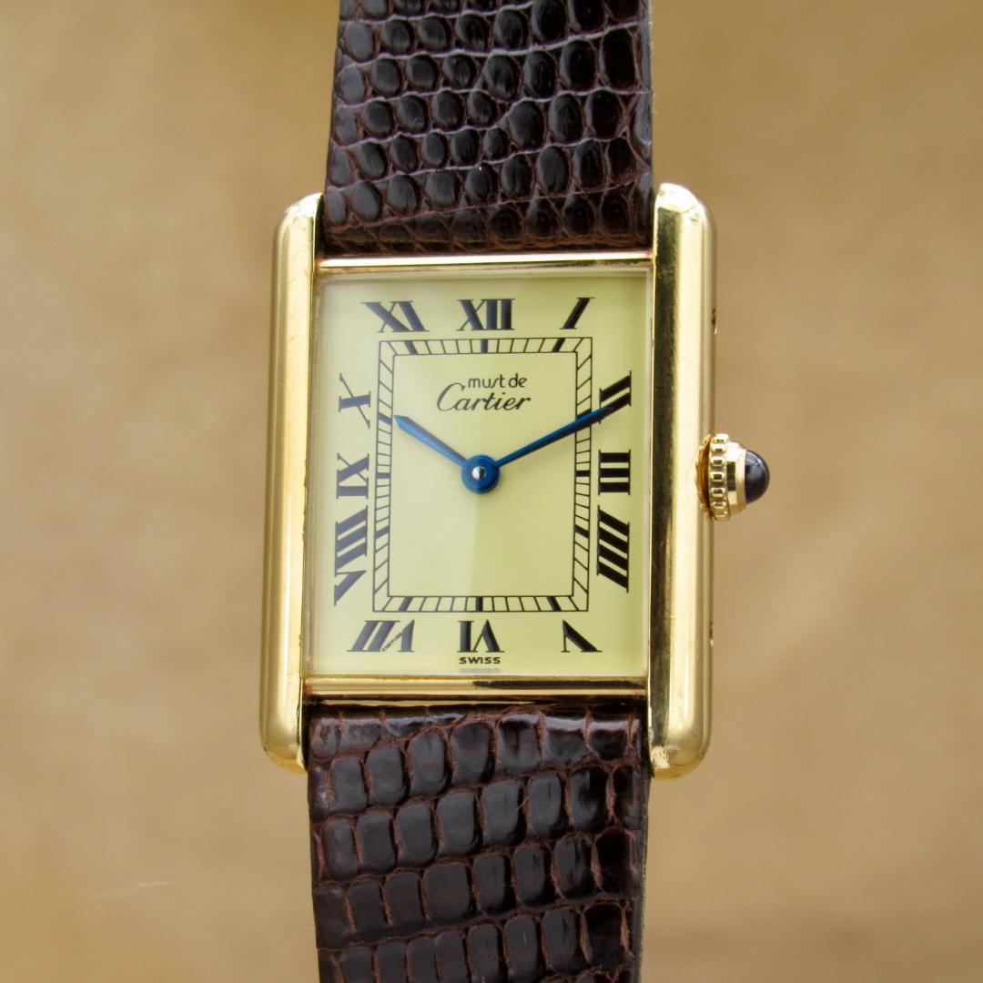 【美品】Cartier W1002753 マストタンク LM ヴェルメイユ 金