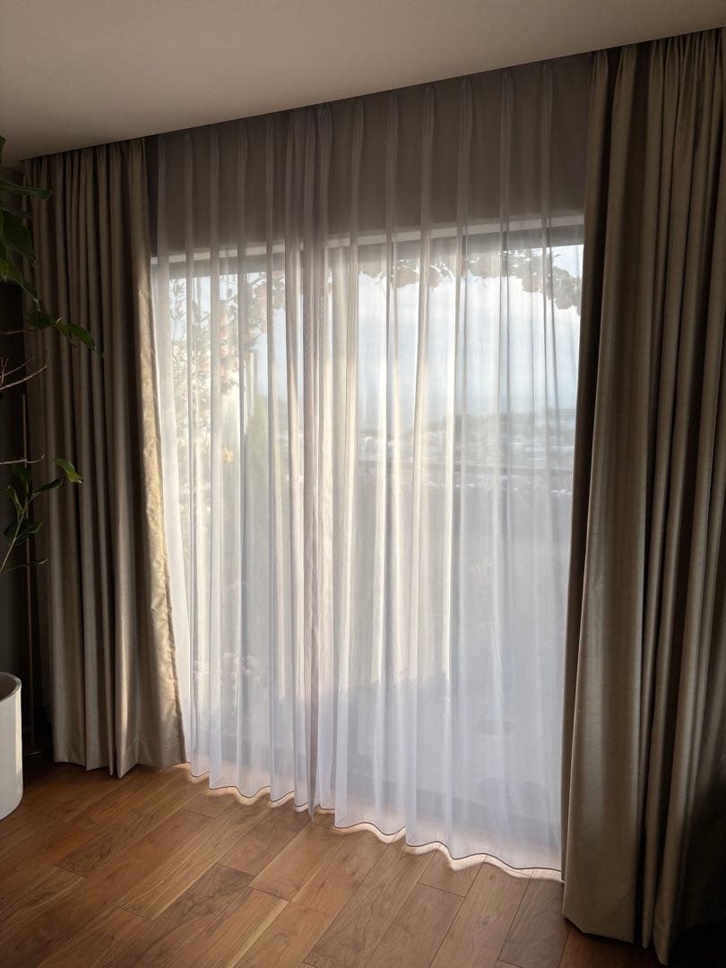 フジエテキスタイル　ドレープ　レースカーテン　セット W2600 x H2450