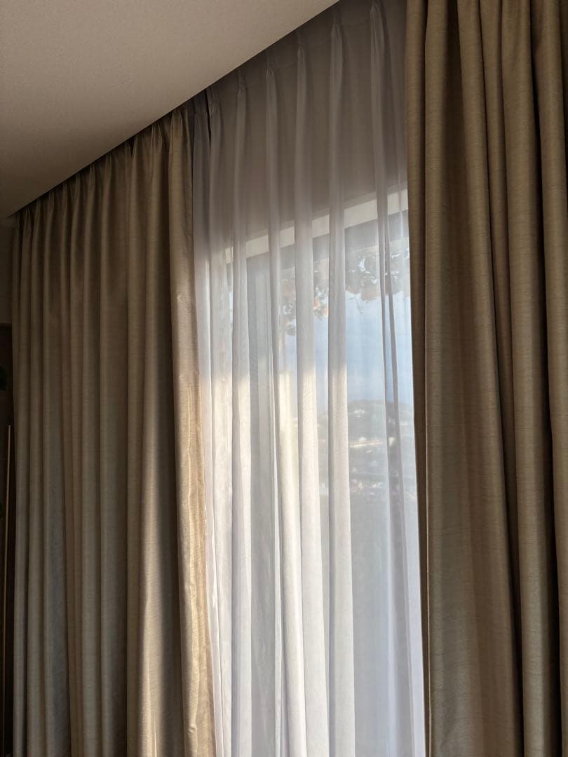 フジエテキスタイル　ドレープ　レースカーテン　セット W2600 x H2450