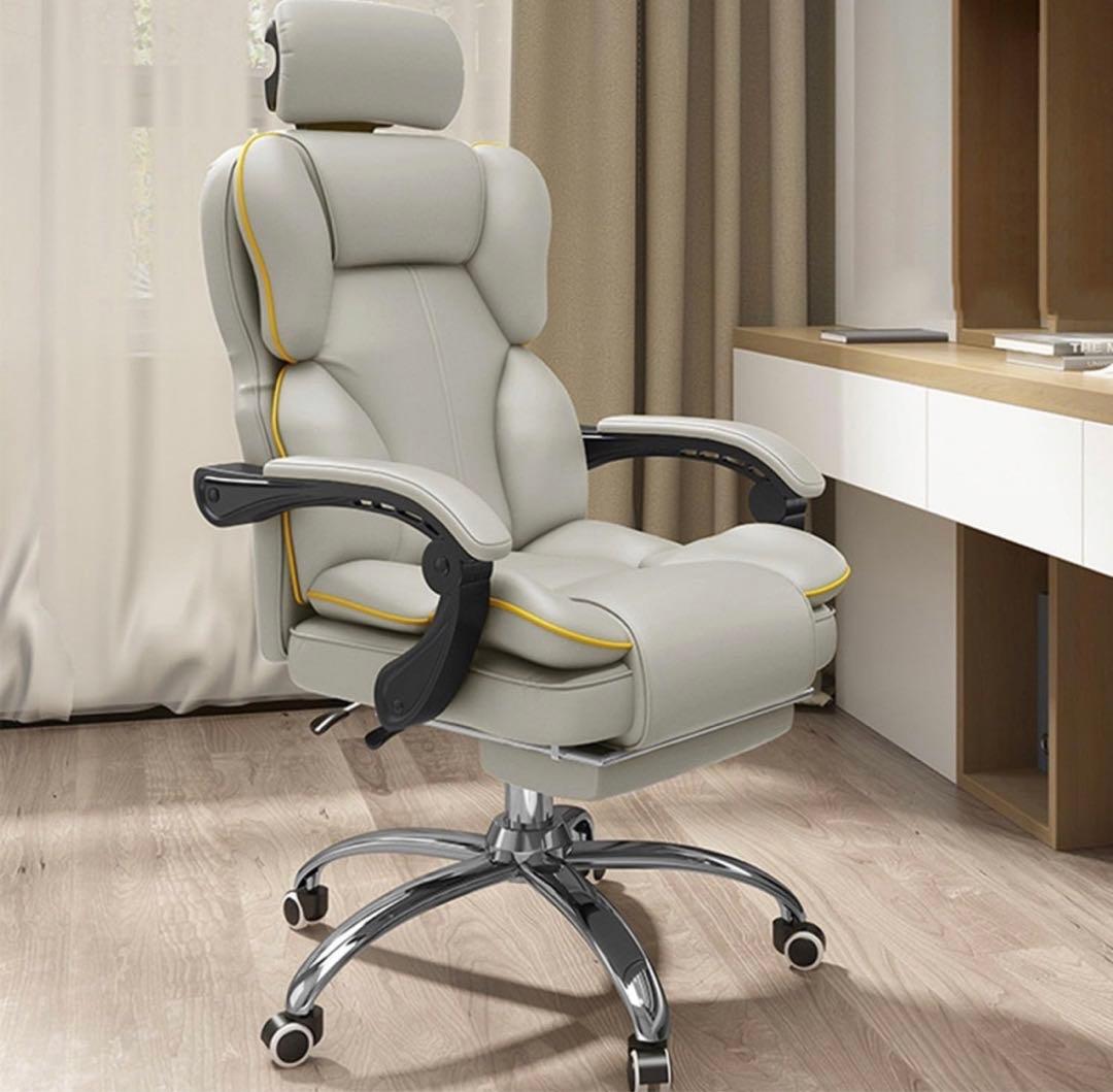 パソコンチェア 社長椅子 人間工学椅子 事務椅子 疲れないゲーミングチェア　灰色