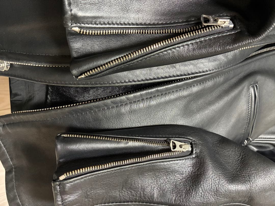 極美品　Schott 641 ブラック シングルライダースジャケット 38