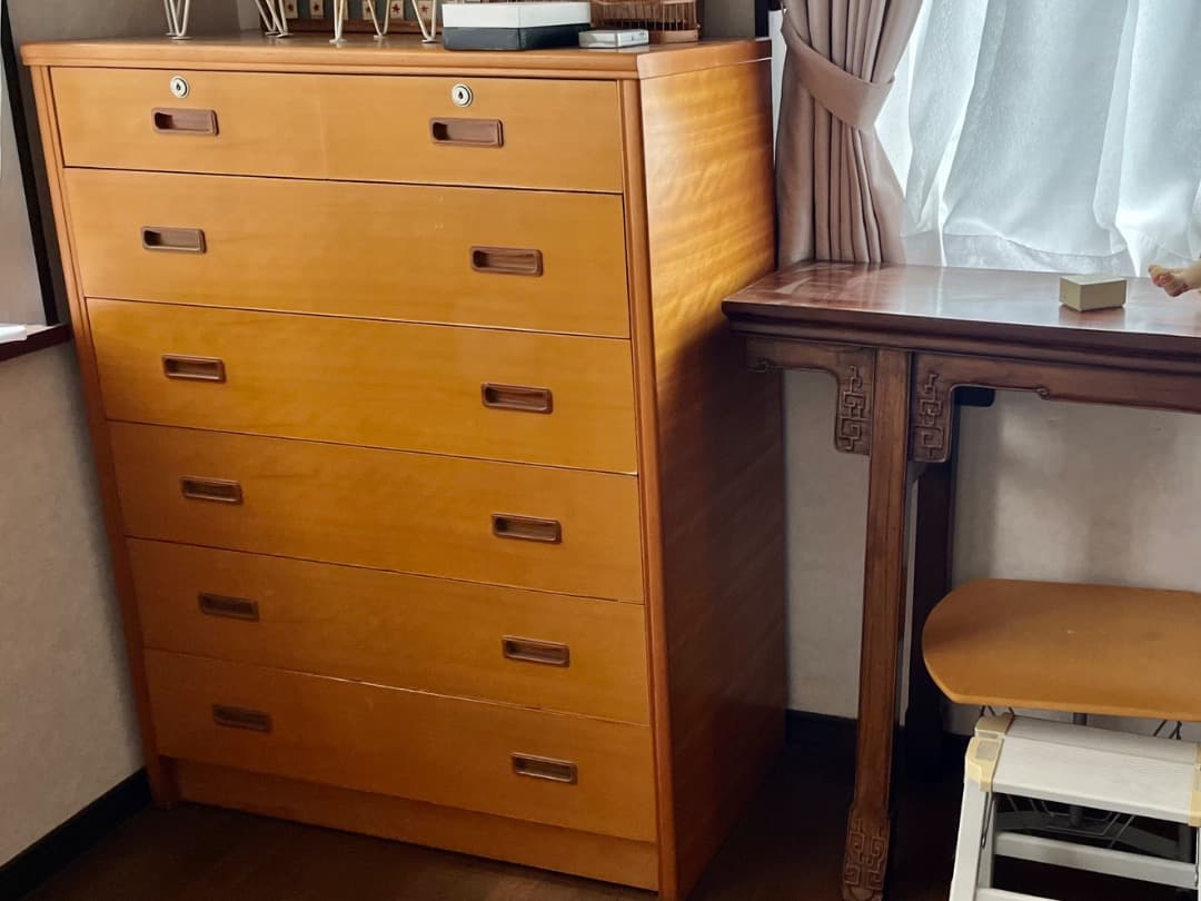 ナチュラルウッド 6段チェスト