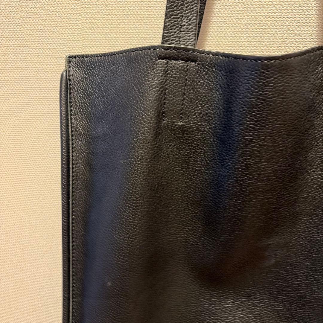 objcts.io ウォッシャブルレザートートバッグ 黒