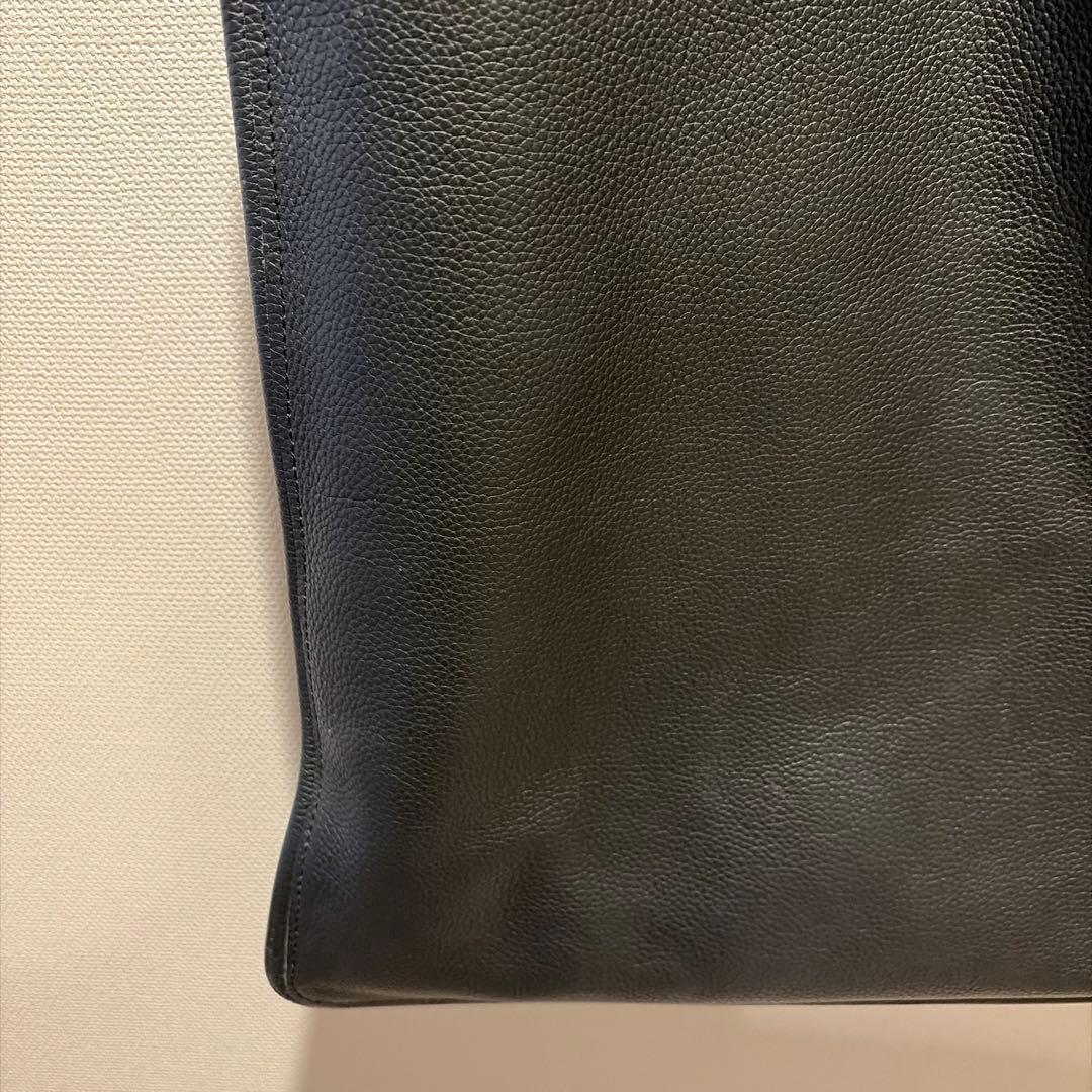 objcts.io ウォッシャブルレザートートバッグ 黒