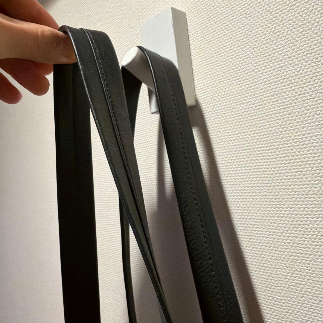 objcts.io ウォッシャブルレザートートバッグ 黒