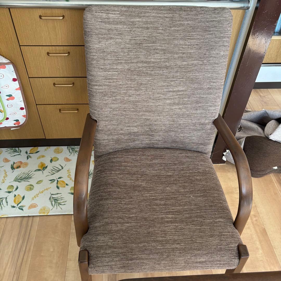 ニトリ　ダークブラウン ダイニングテーブルセット