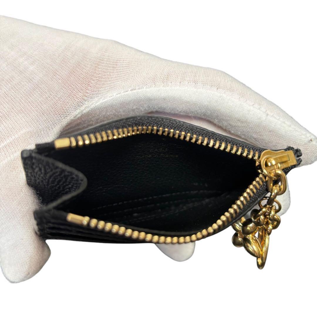 ルイヴィトン アンプラント ポルトカルトフローラ ミニ財布 黒