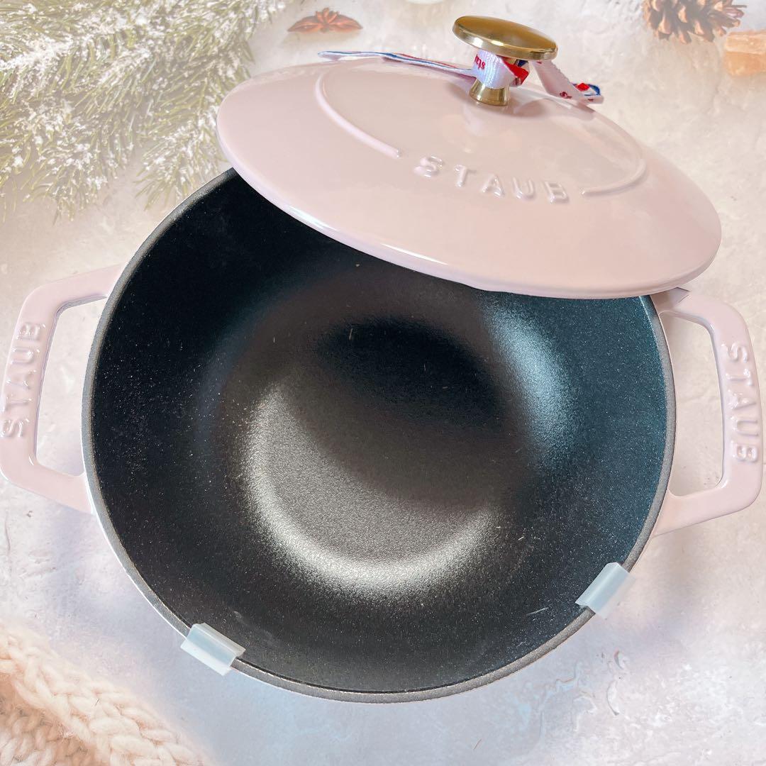 ♡ストウブ Wa-NABE 18cm フレンチローズ　ピンク　両手鍋　ワナベ