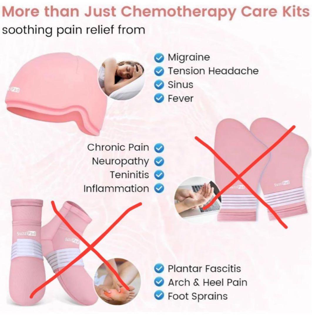 【新品未使用】　抗がん剤　頭皮冷却用ハット　ピンク