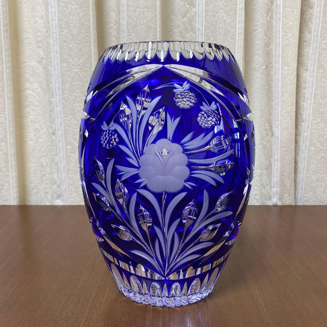 ドレスデンクリスタル　フラワーベース　花瓶