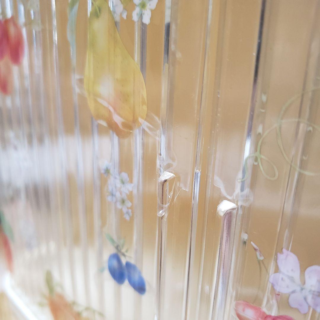 昭和レトロ フードケース 調味料入れ キャビネット 蛇腹式 フルーツ&フラワー