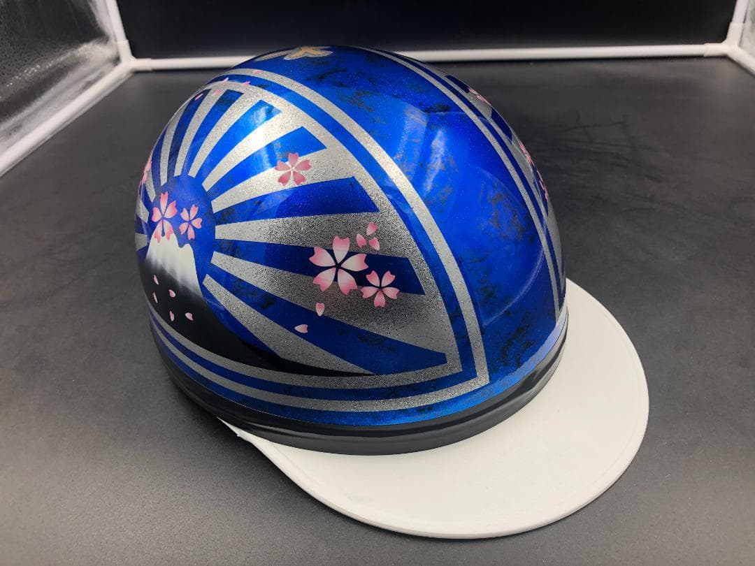 コルク半　カスタム　富士日章　三つボタン　ブルーラップ　ラメ　桜　高級クリヤ