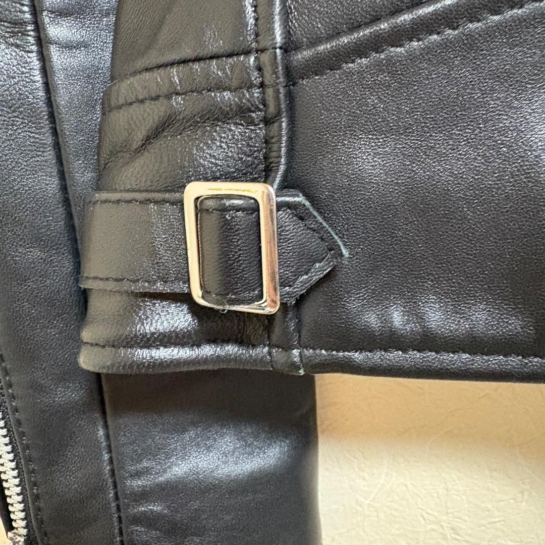 schott IENA ラムレザー ライダースジャケット 羊革 ブラック XS