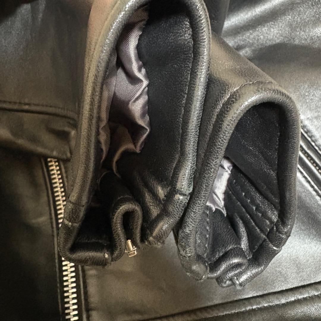 schott IENA ラムレザー ライダースジャケット 羊革 ブラック XS